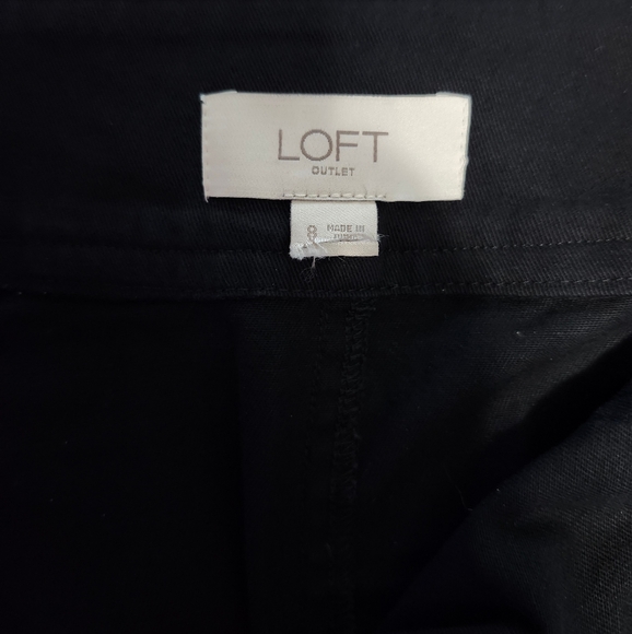 Loft  Belted  Mini  Pencil Skirt with Pockets  Women's Size 8  Black Casual - Picture 11 of 11
